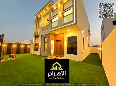 Luxury modern villa for sale in Al Helio 1, Ajman | Two floors with an internal courtyard | Near Sa