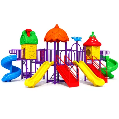 Commercial Mega Playground with Triple Towers & Quad Slides-750 × 580 × 320 cm