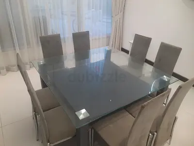 Glass dining table