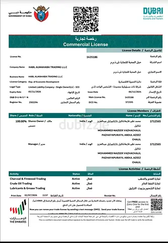 OIL TRADING LICENSE FOR SALE- WITH 2 Active BANK ACCOUNT