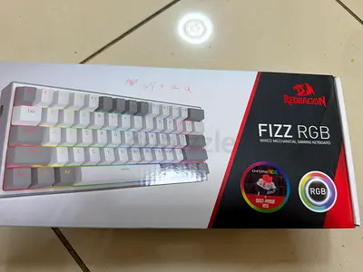Redragon K617 Fizz 60% Wired RGB Gaming Keyboard, 61 Keys Compact Mechanical Keyboard w/White and Gr