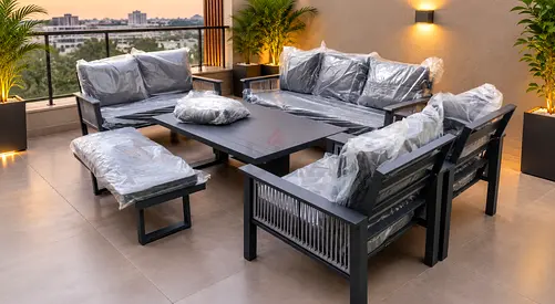 Outdoor Patio Sofa Set with Coffee hydraulic table outdoor furniture garden furniture