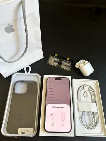 iPhone 16 Pro 256 GB + AirPod 2nd Gen + Case