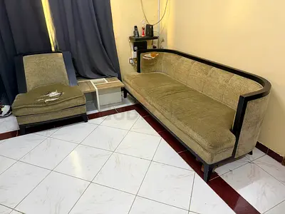 3-seater sofa and single lounge chair set - used