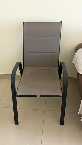 Outdoor/Patio Sling Armchair with Metal Frame - Grey