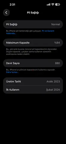 iPhone 15 pro max 256gb. with 84% Battery Health