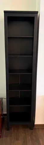Tall Black Bookcase / Storage Shelf with adjustable shelves - Excellent Condition