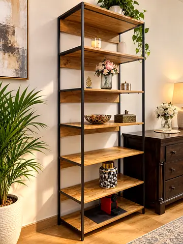 West Elm Solid Wood Open Bookshelf