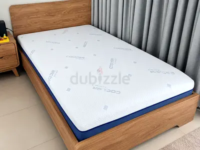 Bed with mattress