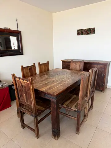 Real Wood Dining Set AED1000
