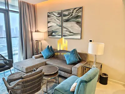 Furnished 1BR Hotel Apartment | DAMAC Maison Aykon City | Canal & Marina Views