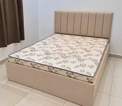 BRAND NEW KING SIZE FABRIC BED WITH MATTRESS AVAILABLE