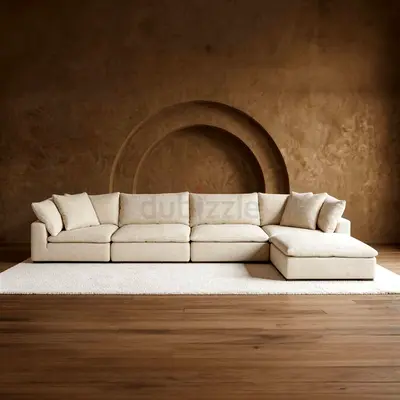 Luscious Marina Home Feather filled sofa with footstool