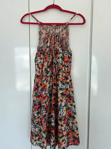 Floral Strappy Summer Dress halter neck