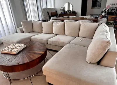 The One brand Kingston u Shape Sofa Beige Color